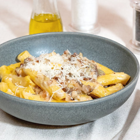 Gricia Rigatoni, Artichokes, Pecorino Romano cheese