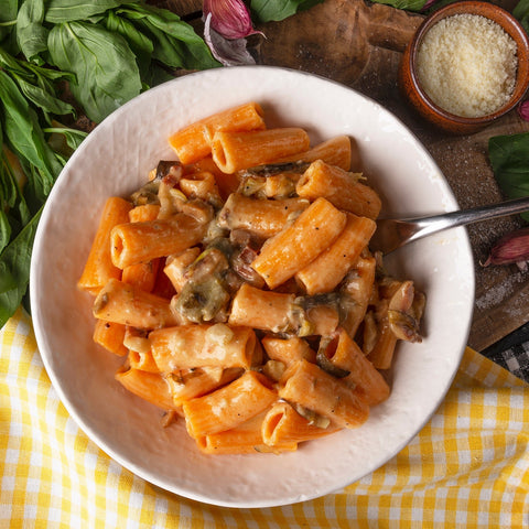 Gricia Rigatoni, Artichokes, Pecorino Romano cheese