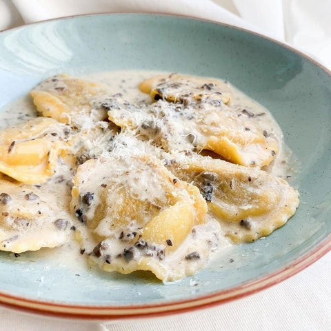 Wild Boar Ravioli, Truffle Sauce & Pecorino Romano Cheese