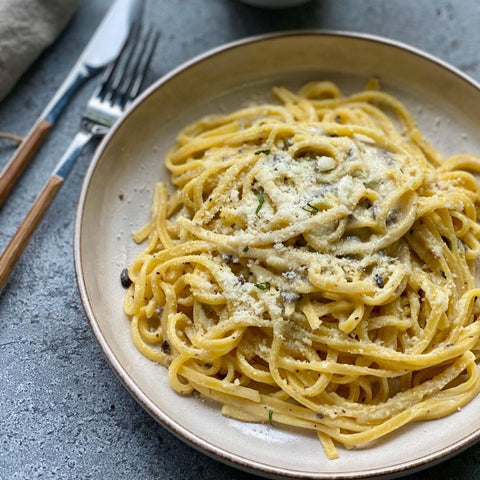 Cacio e Pepe-style Tonnarelli with Black Truffle