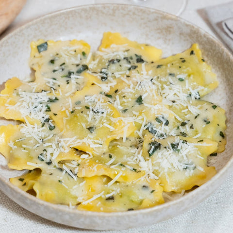 Spinach & Ricotta Ravioli, Butter & Sage, Parmesan